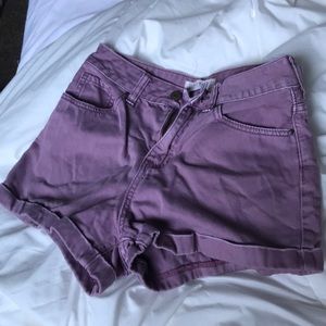 Purple headed shorts